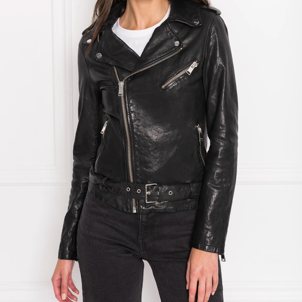 Lamarque belted biker jacket - Picture 3 of 3